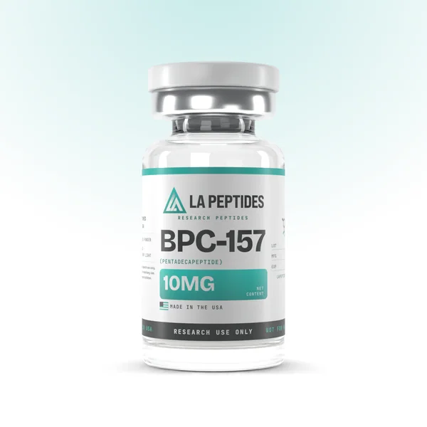 BPC-157 with LA Peptides label