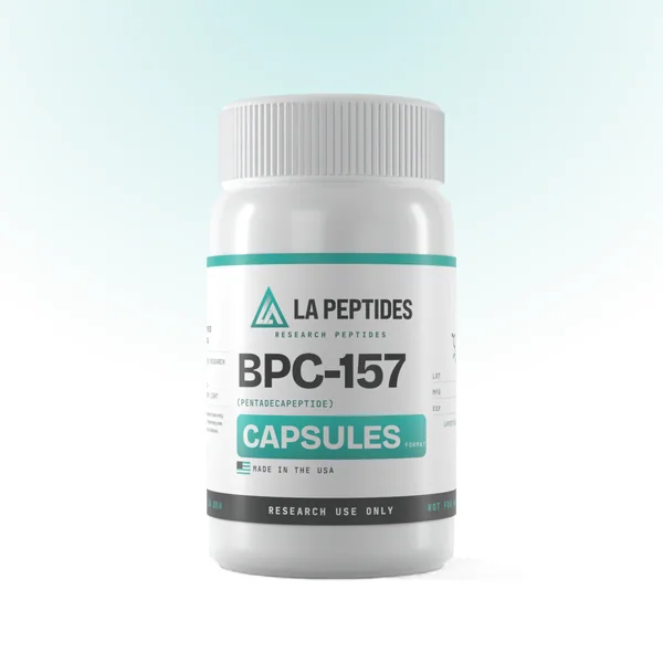 BPC-157 Capsules with LA Peptides label