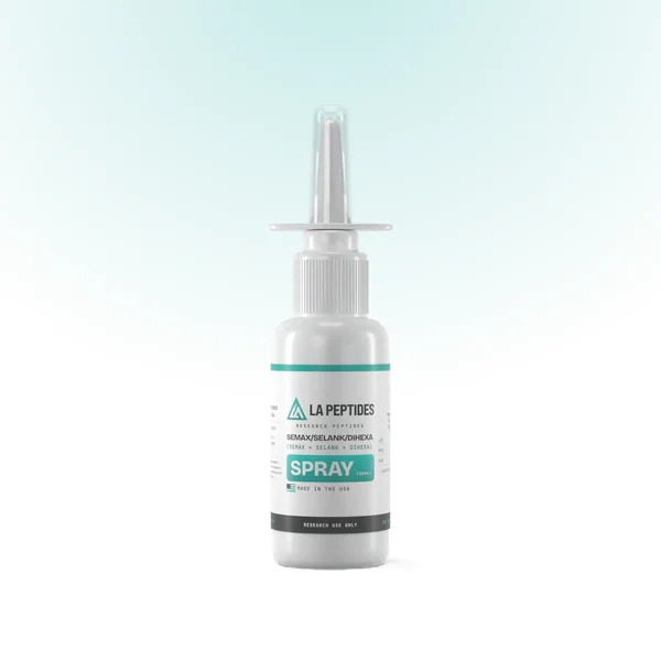 Semax / Selank / Dihexa Spray with LA Peptides label