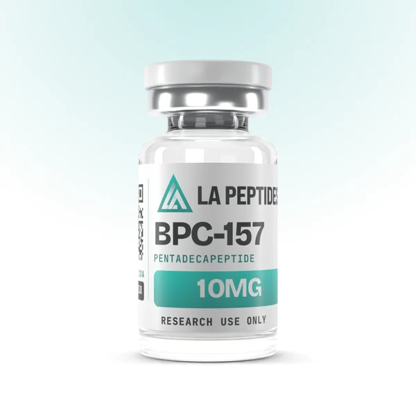 BPC-157 with LA Peptides label